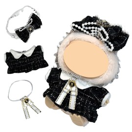 Clothing for Plush, Cuddly Toy Dolls Clothing Outfit Only Clothing Accessories for 17 cm Plush Pullover Hoodie Clothing DIY Children's Gifts, Bow Tie (Doll Not Included)