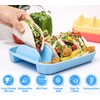 Webake 3 Pack Silicone Taco Plate, Reusable Divided Taco Holder