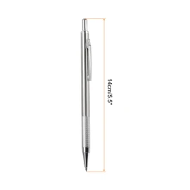 HARFINGTON Tungsten Carbide Tip Scriber with Clip Retractable Pen Etching Pen Carve Engraver Cutting Tools for Metal Glass Ceramics Marble, Silver Tone