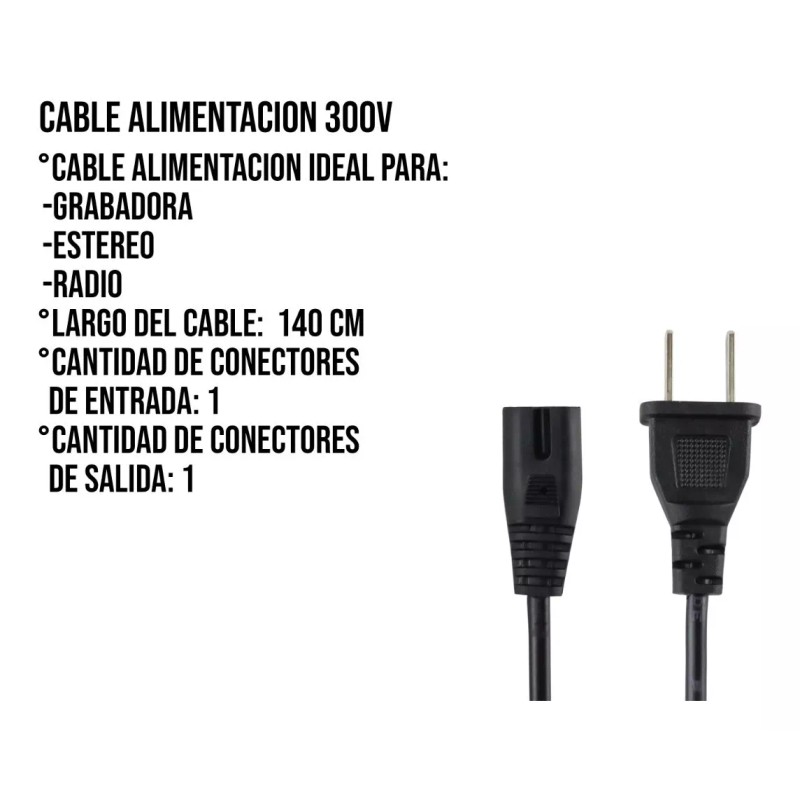 Cable Alimentacion Grabadora Estereo Radio 11-3000