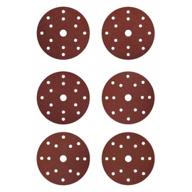 60Pcs Random Orbital Sander Discs 150mm Aluminium Oxide Sandpaper 40/60/80/120/180/240 Grit, 6Inch 15 Holes Sanding Discs for Metal & Wood Sanding | DIY & Trade Bulk Pack