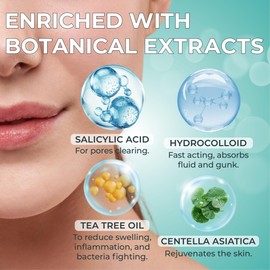 ACNE Healing Pimple Patches - 144 Counts Acne Patches - Hydrocolloid Patches for Covering Zits and Blemishes - Spot Stickers with Salicylic Acid - Tea Tree Oil & Centella Asiatica