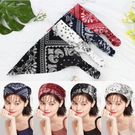 Bandana Scarf Paisley Handkerchief Hair Band Large 5ea
