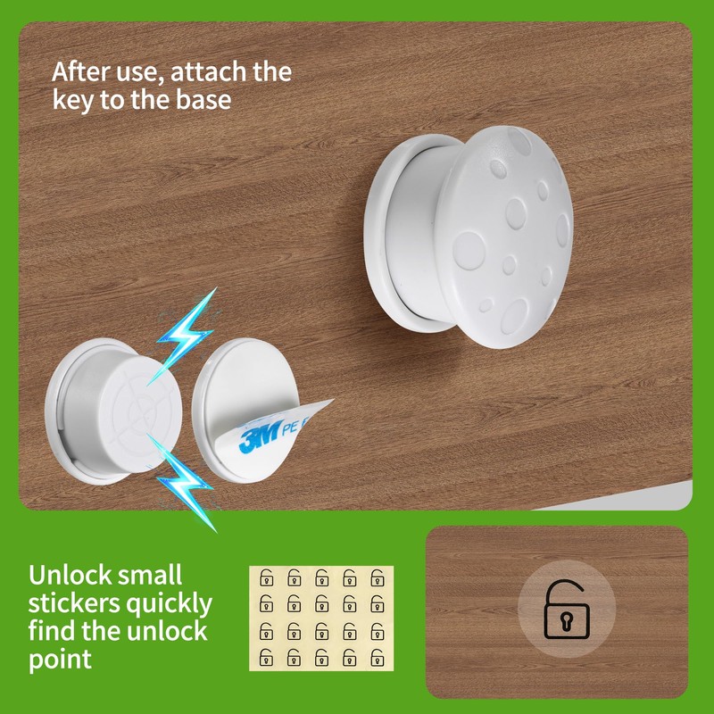 Child Safety Cupboard, Magnetic Cabinet Lock, Invisible Child Safety Cabinet