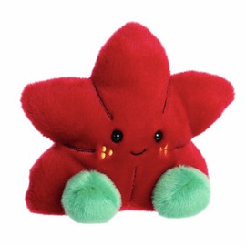 Aurora® Festive Palm Pals™ Carmine Poinsettia™ Stuffed Animal - Fun Collectible Plush for Kids and Adult Collectors - Perfect for Holiday Decorations or Gifts - Red 5 Inches
