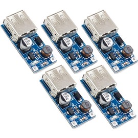TECNOIOT 5pcs 0.9V-5V DC-DC to 5V USB Voltage Converter Step Up Power Supply Module | 5pcs DC-DC 0.9V-5V to 5V Converter de Tension USB Booster Module d'alimentation