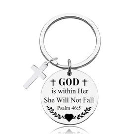 Christian Keychain Gifts for Bestie Friend Christmas Gifts for Sister Daughter Religious Inspirational Gifts for Grandma Mom Christian Birthday Gifts for Girlfriend Wife Bible Verse key Chain Gift