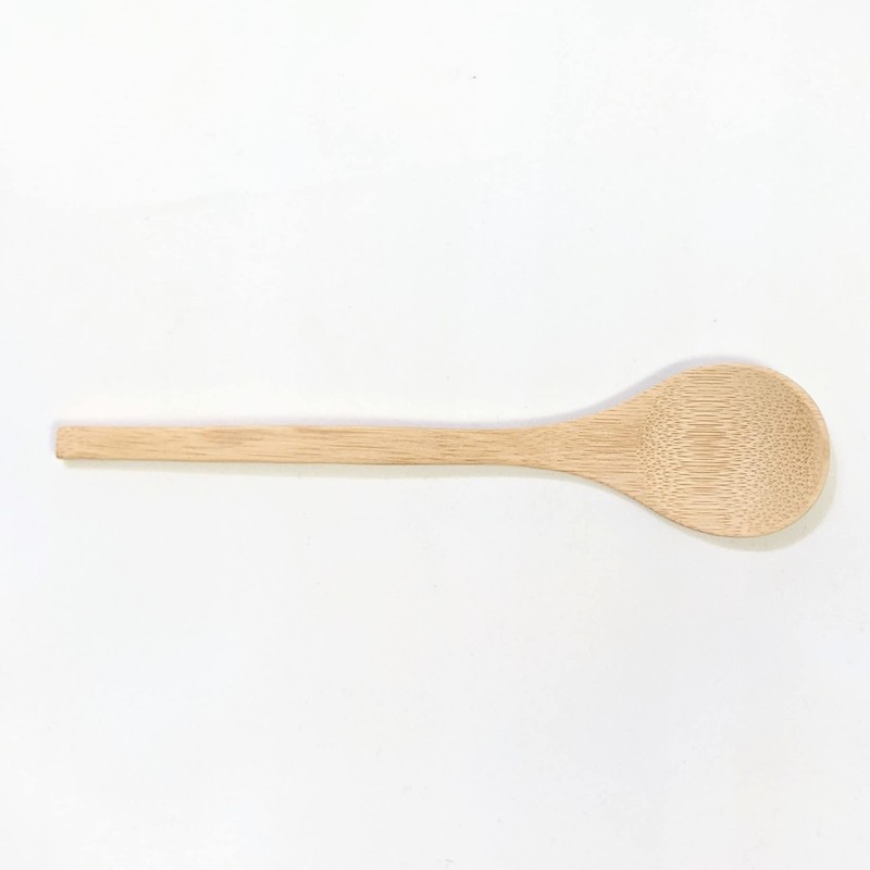 Kikusui Round Spoon, Unpainted, Made in Japan, Bamboo
