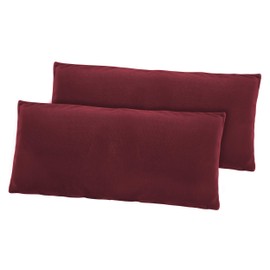 BaSaTex Pack of 2 Cashmere Touch Cushion Covers, Cushion Covers, 40 x 80 cm, Similar to Nicky Teddy Corals Fleece Pillowcase Bordeaux