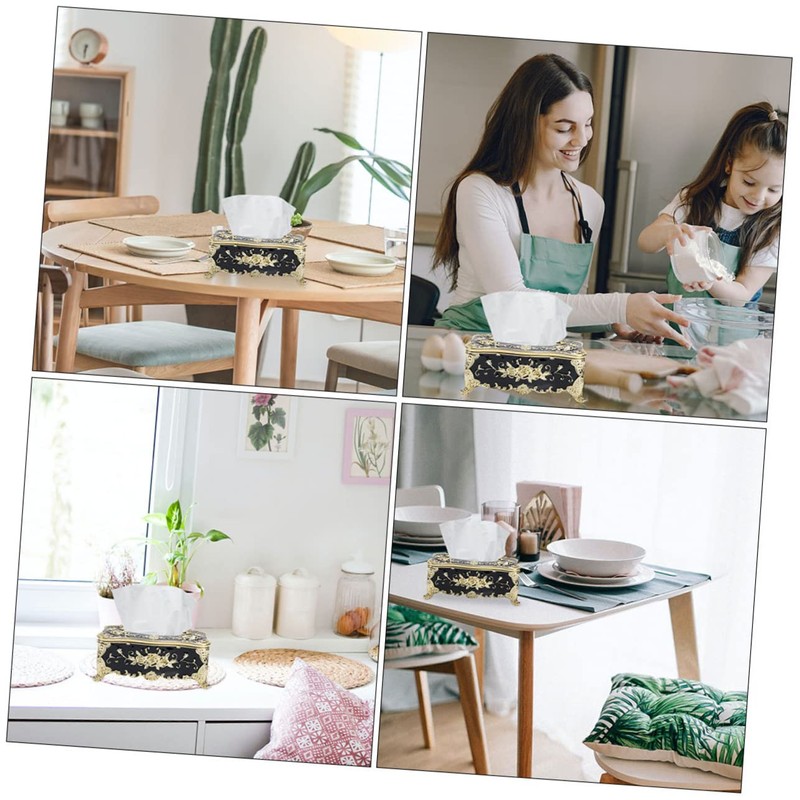 BUGUUYO Box Tissue 2pcs Decorative Tissue Holder Desktop Napkin Organizer
