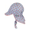 Sterntaler Baby Girls' Peaked Cap Ties, Neck Protection and Grapefruit