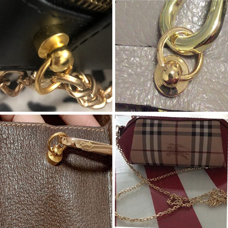 Cohentbliss Brass Studs Screw Ring Rivets with Ring Gold Brass