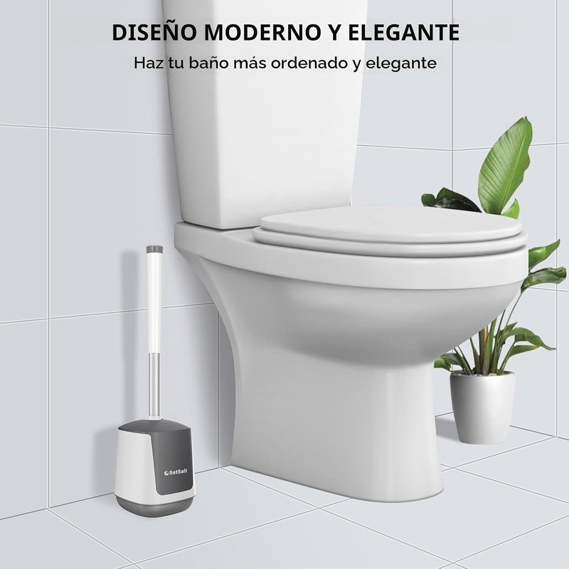 SetSail Juego de 2 Escobillas y Soporte para Inodoro con