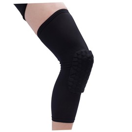 KOMBIUDA Crash Non-Slip Knee Protector Brace Honeycomb Design for Running Hiking and Sports Activities Black Lightweight and Comfortable Support