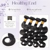 Elailite Real Hair Bundles, Hair Extensions Sew-in Bundle Hair Extensions,