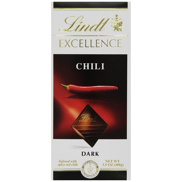 Lindt Excellence Chili Dark Chocolate Bar, 3.5 Ounce
