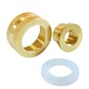 Joywayus Brass Swivel Pipe Fitting 3/4" GHT x 1/4" NPT