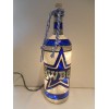 Dallas Cowboys inspired Wine Bottle Lamp Stained Glass look Lighted