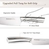 Astercook Knife Set Kitchen with Block and Sharpener Full Tang