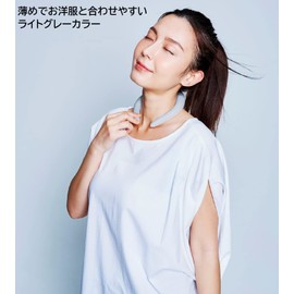 Cogit COOLOOP Neck Ring, Freezes at 82.4°F (28° C), Cools for 2 Hours Under Scorching Sun in Midsummer, 3rd Place Overall Hit Ranking in 2022 in Nikkei Trendy, Light Gray, M Size