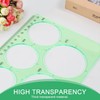 5PCS Circle Template Measuring Geometry Ruler Geometric Drawings Stencils Rulers,