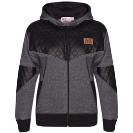 A2Z 4 Kids Boys Girls Tracksuit A2Z Project Fleece Hooded Zipped Top Bottom Fleece Jogging Sweatpants Sports - T.S A2Z Project 201 Charcoal 5-6.