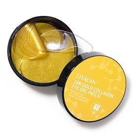 LIYALAN Parches De Oro De 24 Quilates Para El Contorno De Ojos, Para Ojeras Y Bolsas. Mascarilla Para El Cuidado De La Piel Con Ojos Hinchados....    
