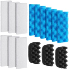 Threlaco 15 Pcs 206/207 Bio Foam Value Pack Foam Filter Media Replacement Sponges Replacement Aquarium Filter Media