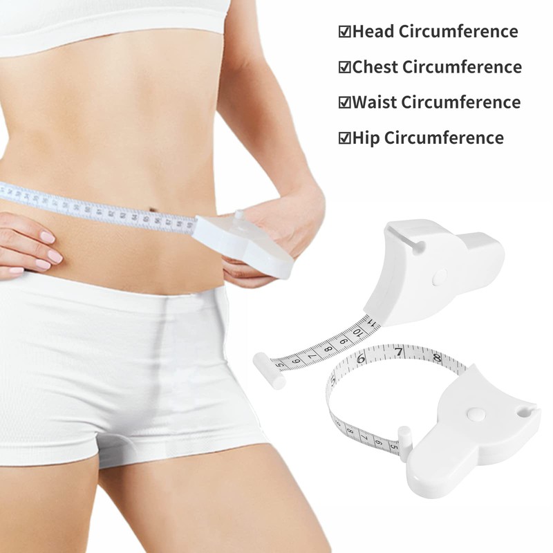 Retractable Body Measuring Tape, 150cm/60 Inch Accurate Metric Soft Fitness