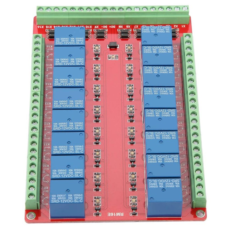 16-Channel Relay Module Insulated Interface Card High/Low Level Trigger DC