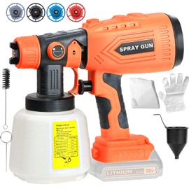 Pulverizador de pintura inalámbrico para batería Black&Decker de 20V, pistola de pintura manual con 3 patrones de pulverización y 4 boquillas, ideal p