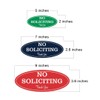 Oval No Soliciting Sign (Dark Brown) Small