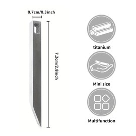 Oiieco 1Pcs EDC Pry Bar Heavy Duty Keychain Prybar, Stainless Steel Prybar Keychain Multitool,Ultra Minimalist EDC Pry Bar,Mini Pry Bar EDC Tool,Utility Bar Durable Pocket Pry Tool Keyring Accessory