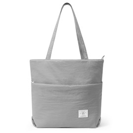 Kalidi Handbag Women's Large Buffer Bag Shopper Bag with Zip Tote Bag Women's Hobo Shoulder Bag for School Office Work Travel Shopping, gray