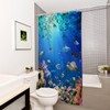 goodbath Narrow Shower Curtain 90cm Wide,Ocean Underwater World Tropical Anti