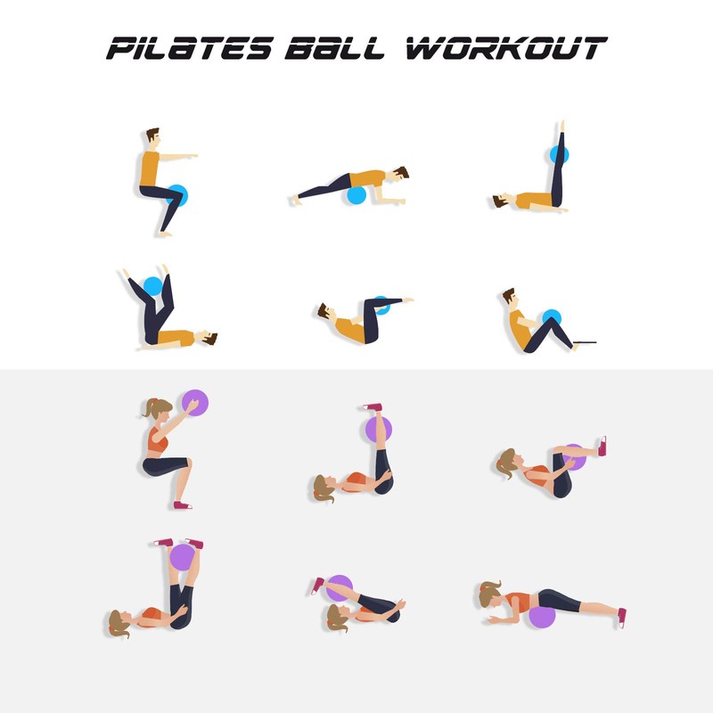 Cikyner Soft Pilates Ball, Small Exercise Ball 23-25cm Mini Gym