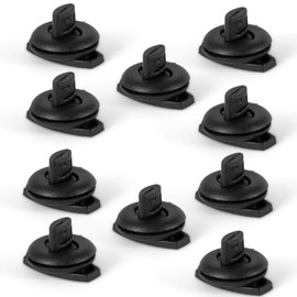 Nautika Screw Lock Oval Eyelets Perforated Plate Swivel Tarpaulin Pesenning Boat Push Button Plastic Pack of 10