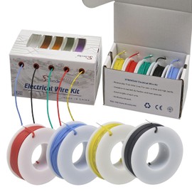 Striveday 24 AWG Silicone Wire Kit (6 Colors, 26.2ft Each) - Tinned Copper, 300V, Ultra-Flexible for Electronics, RC, Arduino, LED Projects
