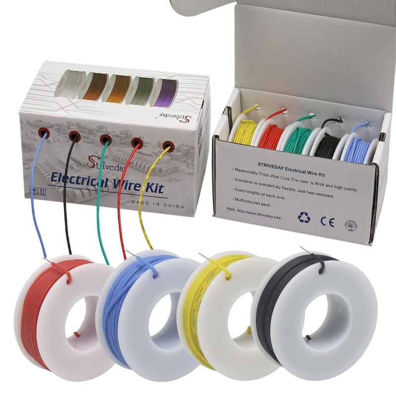 Striveday 24 AWG Silicone Wire Kit (6 Colors, 26.2ft Each)