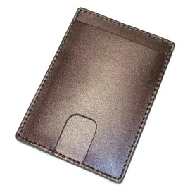 Leather Workshop Satou Pass Case, Genuine Leather, Leather, Commuter Card Case, Simple, Thin, Men's, Women's, Single Pass Case, Made in Japan, Braun