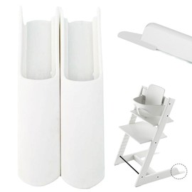 GXGM 2 Piece Extended Glider Set Compatible with Stokke Tripp Trapp High Chair, Compatible with Tripp Trapp Models, Children's High Chair Accessories, Foot Cover Safety (White)