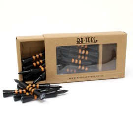 BB .TEES 25 Genuine Bamboo Golf Castle Tee Orange 50 mm 70 mm totally Sustainable Biodegradable Wood Wooden