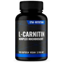 L - Carnitine Triple Complex 3196 mg 180 Capsules Ultra High Dose - L-Carnitine Tartrate, Acetyl-L-Carnitine Black Pepper - Quality - Vegan - New Formula