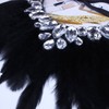 YAZILIND Unique Design Charming Black Feather Bib Collar Statement Necklace