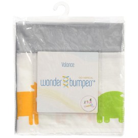 Go Mama Go Designs Tractor Trails Valance, Grey/White