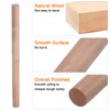 HARFINGTON Rolling Pin 15.7" x 1.1" Cylindrical Smooth Non-Stick Beech