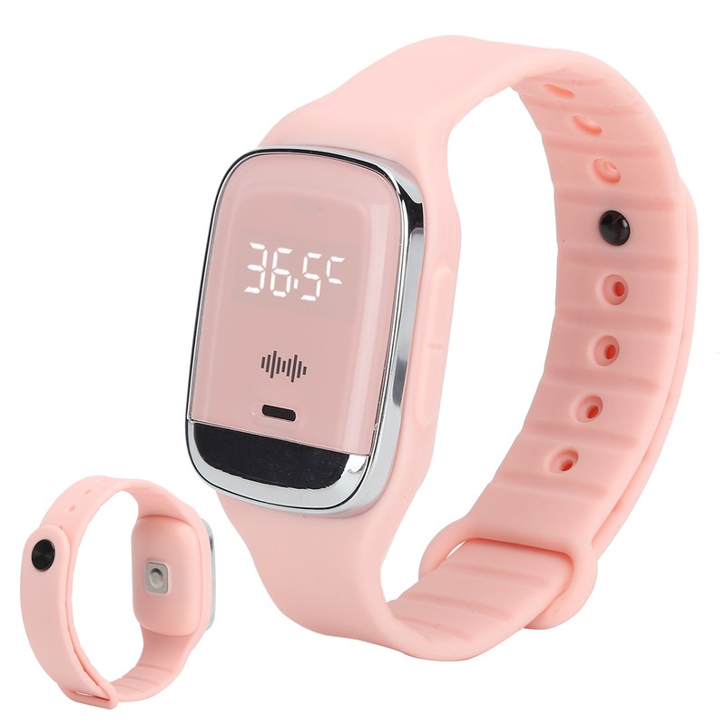 Outdoor Ultrasonic Mosquitoes Repeller Bracelet Portable Electronic Repellent WatchPink