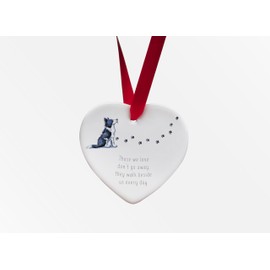 Image Industry Border Collie Walk Beside Us Ceramic Heart - Dog Memorial - Memorial Gift - Hanging Decoration