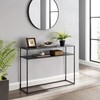Crosley Furniture Braxton Metal Console Table, Matte Black