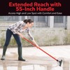 Silicone Floor Squeegee with 55-Inch Long Handle, 12-Inch Single Cast